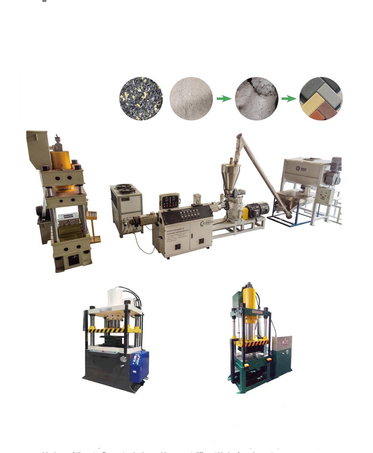 Waste Plastic + Sand → Bricks / Pavement / Roof Tiles Machine