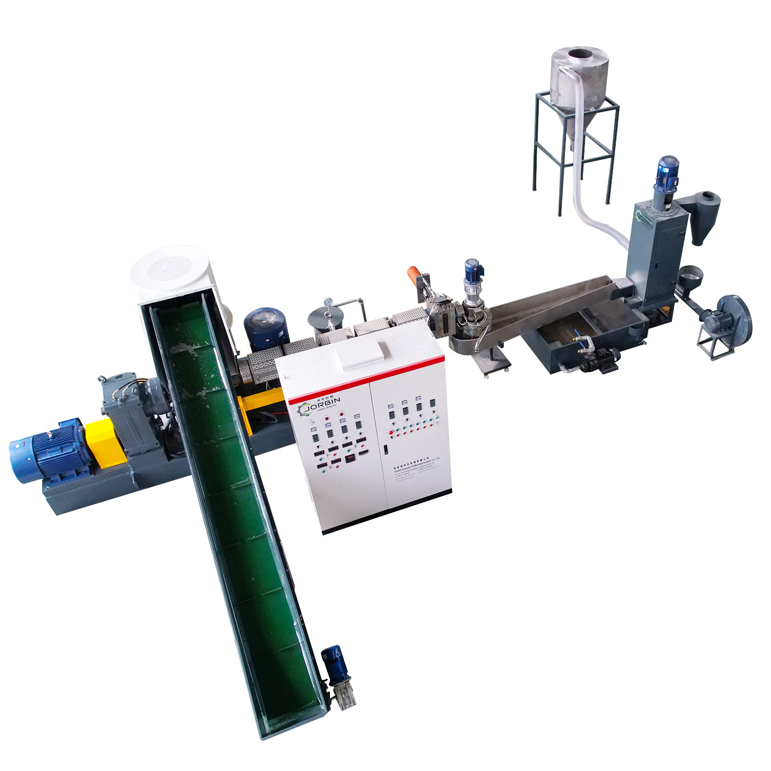 Two Stage PP/PE Film Bags Granulation Machine Plant
