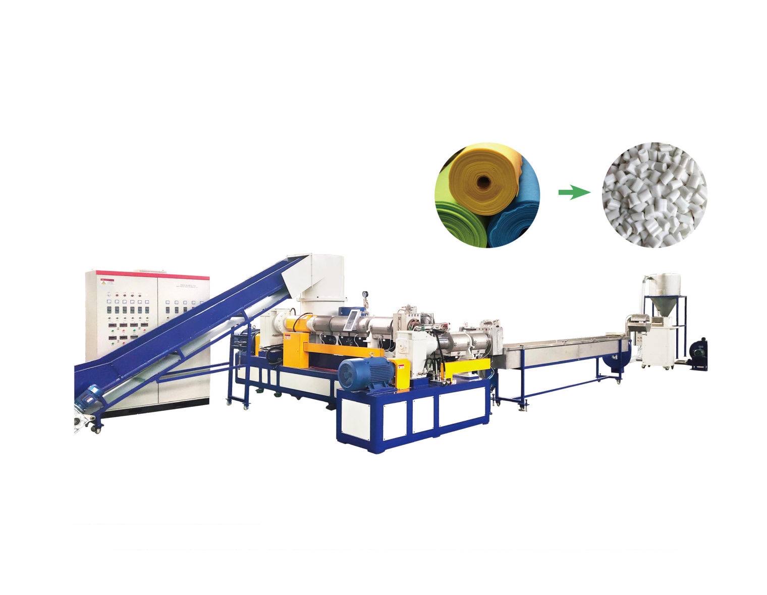 Two Stage PP Woven Bags / Polyester Fiber Granulation